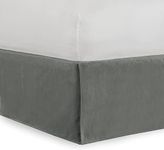 Shop Bedding Tailored Velvet Bed Skirt with Split Corner 18 inch Drop Queen, Grey Modern Dust Ruffle, High-End