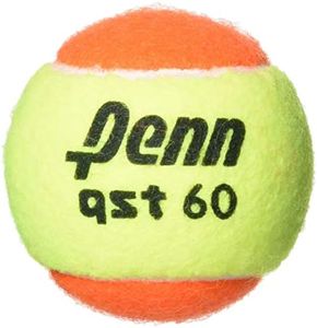 Penn QST 60 Tennis Balls - Youth Felt Orange Tennis Balls for Beginners, 12 Ball Polybag