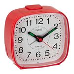 Orpat Plastic Beep Alarm Analog Clock (Red, Small, 7.18 cm x 3.3 cm x 6.8 cm) TBB-137
