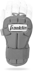 Franklin Sports Baseball Hand + Wrist Guard - PRT LG Series Adult Hand + Wrist Protector for Batting - Protective Shield - Righty + Lefty Hitters - Grey - One Size - Adult