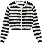 MakeMeChic Women's Striped Cardigan