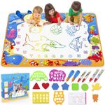 Water Doodle Mat Kids,Painting Writing Color Doodle Mat,Drawing Board Educational Toys Toddler Birthday Gift for Age 1 2 3 4 5 6+ Year Old Boys and Girls