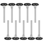 10 Pack 2 Inches Quiet Garage Door Rollers Nylon Door Wheels Replacement Garage Roller 4" in Stem for Residential and Commercial Garage Doors(Black)