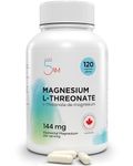 Live 5AM Magnesium L-Threonate 120 vcaps | 2,000 mg Magnesium L-Threonate (per 3 Capsules) 144 mg Elemental Magnesium, Easy-to-Swallow Vegan, Gluten-Free Magnesium Threonate per Serving, Made in Canada