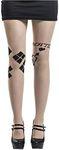 DC Comics Harley Quinn Suicide Squad Faux Tattoo Costume Tights Nude