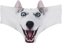 Ababalaya Womens Underwear Funny Panties For women, Gift Ideas For Her, Valentines Gifts, 04husky, Large