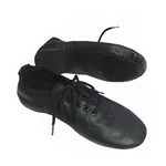 Jazz Dance Black Shoes Modern Stage Shoes, Rubber Split Sole, Pure Leather Jazz Shoes (See Size Guide in Pictures) Lace Up (5)