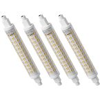 R7S 118mm LED Bulb 10W, Dimmable J Type Double Ended Flood Light (100W Halogen T3 Replacement), 120V 1000 Lumen 6000K, Wall Security Floor Standing Lamp for Work and Home, Pack of 4 (Cool White)