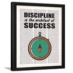 Chaka Chaundh Engineered Wood - Discipline Quotes Poster Frame - Discipline Wall Framed Poster - Motivational Quotes Frames For Office, Home, Student (11 X 14 Inches)