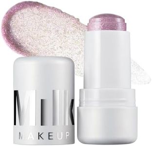 Milk Makeup Cooling Water Jelly Shimmer – Buildable Face + Body Highlighter Stick for Sheer Shimmery Glow – Long-Lasting, Hydrating, Glitter Free Formula – Boba (Violet Blue), 0.17oz
