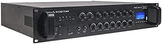 Sound Town 360W 6-Zone 70V/100V Commercial Power Amplifier with Bluetooth, Aluminum, for Restaurants, Lounges, Bars, Pubs, Schools and Warehouses (PAC360-6)