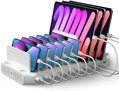 Unitek USB C Charging Station, 120W 10 Port Type C Charging Organizer for Multiple Devices, iPhone, Smartphones, Tablets, Supports 10 iPads Charging Simultaneously- [UL Certified]