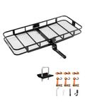 VEVOR 70" x 30" x 6", Hitch Cargo Carrier, 500 lbs Capacity Hitch Cargo Carrier with Nighttime Reflective Reminder, Folding Hitch Mount Cargo Carrier with Hitch Lock for 2" Receiver, Fit for SUVs