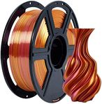 FLASHFORGE Silk Dual Color Filament, Gold and Rose 2 in 1 Coextrusion Silk PLA Filament 1.75mm, 3D Printer Filament Color Change 1kg(2.2lbs) Spool, Dimensional Accuracy +/- 0.02mm