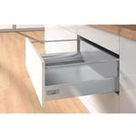 Hettich InnoTech 470mm Soft Closing Drawer Channel | Silver Finish Channel for Home, Kitchen & Wardrobe | Load Bearing Capacity 30. kg | 100% Extension, Powder Coated Steel (Set of 1, 2 Pcs)