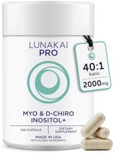 Lunakai PRO - Clinically Studied USA Made Myo-Inositol & D-Chiro Inositol Supplement for Women - 40:1 Ratio 4000mg with CoQ10 Folate & Vitamin D3 - Daily Hormone Balance & Ovarian Support - 120ct