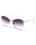 Quay Women's Gradient Dusk To Dawn QW-000412-GLD/SMK Gold Butterfly Sunglasses