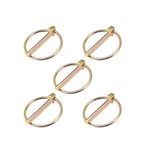 sourcing map Linch Pin with Ring - 6mm x 45mm Trailer Pins Assortment Kit for Boat Kayak Canoe Trailer Tractor Trolley 5Pcs
