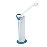 Twist 2 Go™ - Rechargeable & Portable Daylight Lamp with Easy Twist Shade (6,000K LED, 3 Brightness Levels, Up to 8Hrs Battery Life) - Perfect for Crafts, Reading, Work & Everyday Tasks (Teal/White)