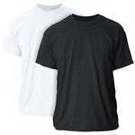 Gildan Ultra Cotton Adult, White/Black, Medium