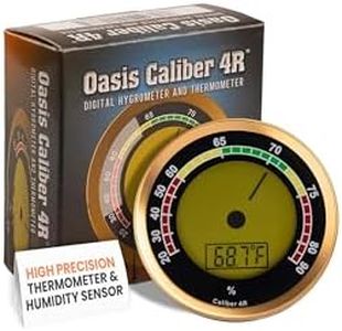 Oasis Digital/Analog Look Hygrometer and Humidity Sensor - High Precision Temperature and Humidity Monitor with Reliable Accuracy, Ideal for Care and Maintenance of Various Storage Environments