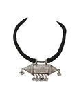 VENI Oxidized Silver Choker Hasli Handmade Thread Necklace for Women Girls