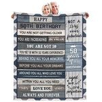 50th Birthday Gifts for Women Men, 50th Birthday Throw Blankets 50x60 Inch 50th Birthday Gifts Ideal for Her Him, 1974 Bed Blanket Gift for Parents Husband Wife