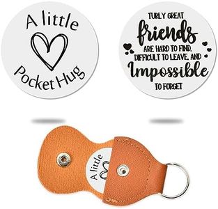 Christmas Gifts for Best Friends Friendship Bestie Birthday Gifts for Women Friends Pocket Hug Token Gifts Long Distance Gift for Friend Besties Truly Great Friends are Hard to Find Keychain Engraved