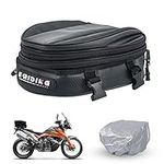 Motorcycle Tail Bag Backpack Waterproof Luggage Bag Motorbike Saddle Bags Seat Bag Multifunctional PU Leather Bike Bag Sport Backpack (15 Liters)