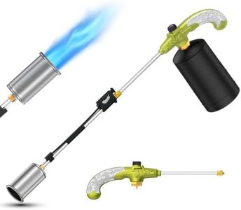 KOACKL Propane Torch Weed Burner, Heavy-Duty Blow Torch, 2372°F High-Heat Output, 30" Extended Reach for Weeding, Snow Melting, Kitchen,BBQ, Camping Self-Igniting (Tank Not Included)