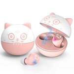 Bluetooth Kids Earbuds, Pink Wireless Earbuds for Girls and School Classroom Earpods Small Ears Headphone Earphones Airpods in-Ear Headset