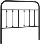 vidaXL Black Metal Headboard for 107cm Bed - Robust Powder-Coated Steel - Refined Design - Ideal for Reading and TV Watching in Bed - Requires Assembly