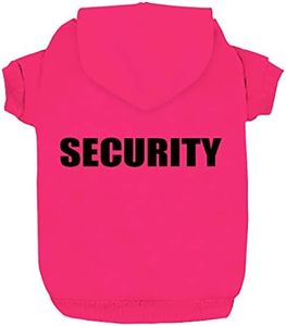 Security Dog Hoodies Dog Clothes Apparel Winter Sweatshirt Warm Sweater Cotton Puppy Small Dog Hoodie for Small Dog Medium Large Dog Cat (Magenta, L)