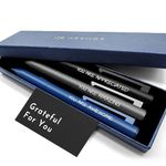 MESMOS 3Pk Metal Ballpoint Pens, German-Made Ink, Thank You Gifts for Men, Employee Teacher Appreciation Gifts, Cool Desk Accessories for Men, Unique Birthday Gifts for Men, Luxury Nice Pens for Men