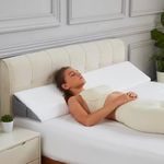 Wedge Pillow Headboard King Size - Ergonomic Support for Sleeping, Post-Surgery, Acid Reflux Relief, and More - CertiPUR-US Certified Memory Foam & Removable Cover, Wedge for Headboard Gap, King