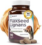 K9 Select Concentrated Flaxseed Lignans for Dogs, 20mg - 90 Peanut Butter Flavored Chewable Tablets