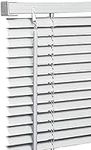 Ruby Deals PVC Venetian Blinds 25mm Thin Slats Kitchen Windows Treatment Easy Fit Curtains Trimmable Fittings Open & Close Home Blind (White, 60cm x 150cm)