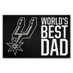 FANMATS 31203 San Antonio Spurs Starter Mat Accent Rug - 19in. x 30in. | Sports Fan Home Decor Rug and Tailgating Mat World's Best Dad Starter Mat