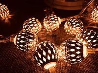 BabyIn LEDs Christmas Moroccan Fairy Lights Festival Ambiance Lighting for Bedroom Living,Wedding,Christmas,Party,Home(2 M 20 LED)