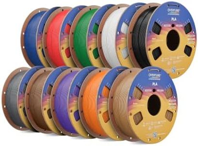 OVERTURE 10KG Bundle High Speed PLA Filament 1.75mm, 3D Printer Filament