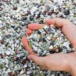 ZENFUN 6 LB Natural Decorative Jade Bean Pebble, Polished Mixed Pebbles Gravel, Outdoor Decorative Stones for Succulent, Aquarium Rocks, for Cactus Bonsai, Vase Fillers, Fairy Gardening, Landscaping