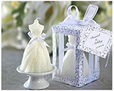 Lote de 20 Velas Vestido de Novia - Detalles Originales Invitados de Bodas, Regalos Comuniones y Recuerdos para Cumpleaños Infantiles