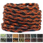 Stepace Round Boot Laces [2 Pairs] Heavy Duty Shoelaces for Work Boots Hiking Boot Shoes Orange Brown-120