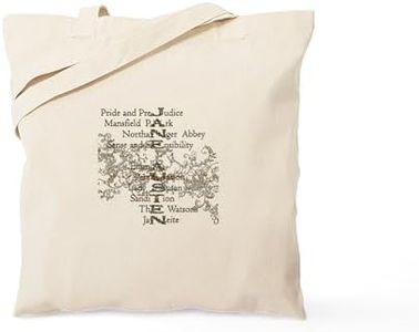 CafePress Jane Austen Books 5 Tote Bag Natural Canvas Tote Bag, Reusable Shopping Bag