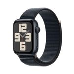 Apple Watch SE (2nd Gen, 2023) [GPS 44mm] Smartwatch with Midnight Aluminum Case with Midnight Sport Loop One Size. Fitness & Sleep Tracker, Crash Detection, Heart Rate Monitor, Retina Display