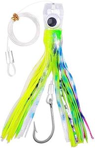 Trolling Lures Saltwater Fishing, 8.8inch Deep Sea Trolling Fishing Lures Offshore Big Game Lures for Marlin Tuna Mahi Wahoo (1pc,Yellow Green)