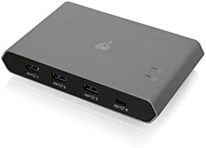 IOGEAR USB-C 2-Port Keyboard Mouse and Peripheral Switch with Power Delivery (GUS4C2), 2x4