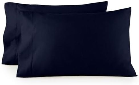 Organic Flannel Pillowcases Standard Set of 2 - Ultra Comfortable 100% Organic Cotton Pillow Cases Standard Size with Premium Smooth Brushed Finish and Envelope Closure (Navy, Standard)