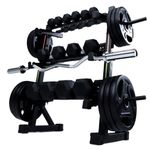 Cult 3 Level Storage Rack for weights (Rod, Plates & Dumbbell) | 300 Kg Max Load | Compact, Stable & Space-Efficient Design for home use