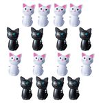 NUOBESTY 16Pcs Windproof Clothes Clips Cat Shaped Clothespins Metal Cartoon Laundry Clothes Clips Clothes Drying Line Pegs Bag Chip Air Drying Clothing Clamps Cat Pegs